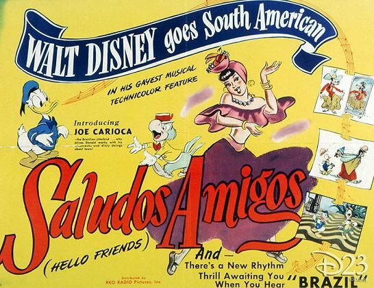 Pormenor de cartaz ?Walt Disney goes South American - Saludos Amigos?(1942) Pormenor de cartaz ?Walt Disney goes South American - Saludos Amigos?(1942)