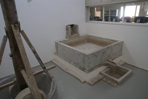 O antigo lagar da Quinta das Fontes foi incluído no novo equipamento cultural | Paulo Spranger/Global Imagens O antigo lagar da Quinta das Fontes foi incluído no novo equipamento cultural | Paulo Spranger/Global Imagens
