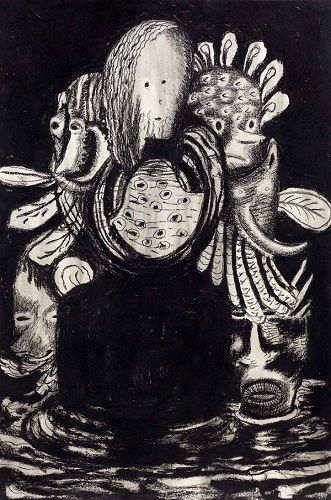 Luís Silveirinha_Nativo. 2016. Carvão e grafite s/papel waterford 638g. 152,4x101,6cm Luís Silveirinha_Nativo. 2016. Carvão e grafite s/papel waterford 638g. 152,4x101,6cm