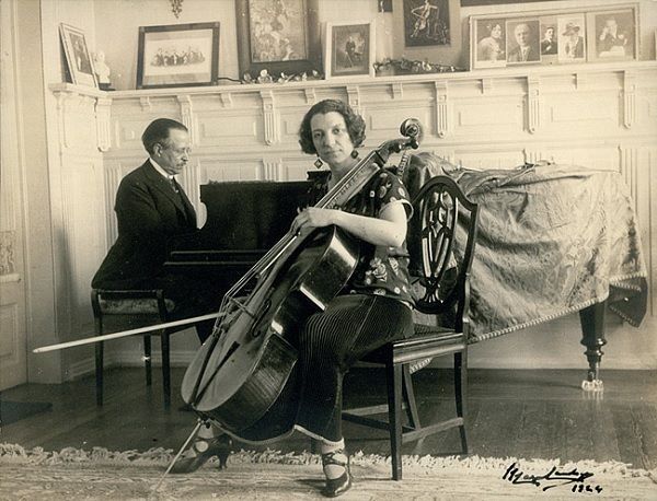 JVM com Guilhermina Suggia em Londres, 1924.