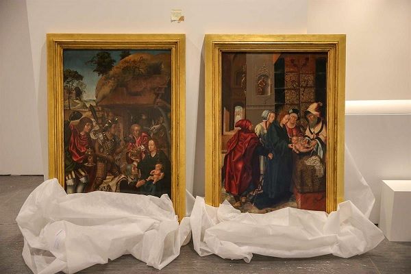 Pinturas que estiveram no retábulo da Sé de Viseu. À esquerda, a primeira representação de um índio na pintura europeia" - Foto Diana Quintela/ Global Imagens Pinturas que estiveram no retábulo da Sé de Viseu. À esquerda, a primeira representação de um índio na pintura europeia" - Foto Diana Quintela/ Global Imagens