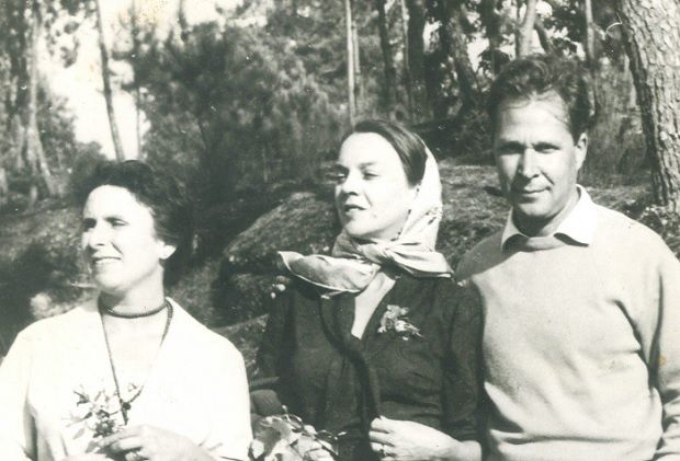 Sophia entre Agustina Bessa-Luís e Eugénio de Andrade DR Sophia entre Agustina Bessa-Luís e Eugénio de Andrade DR