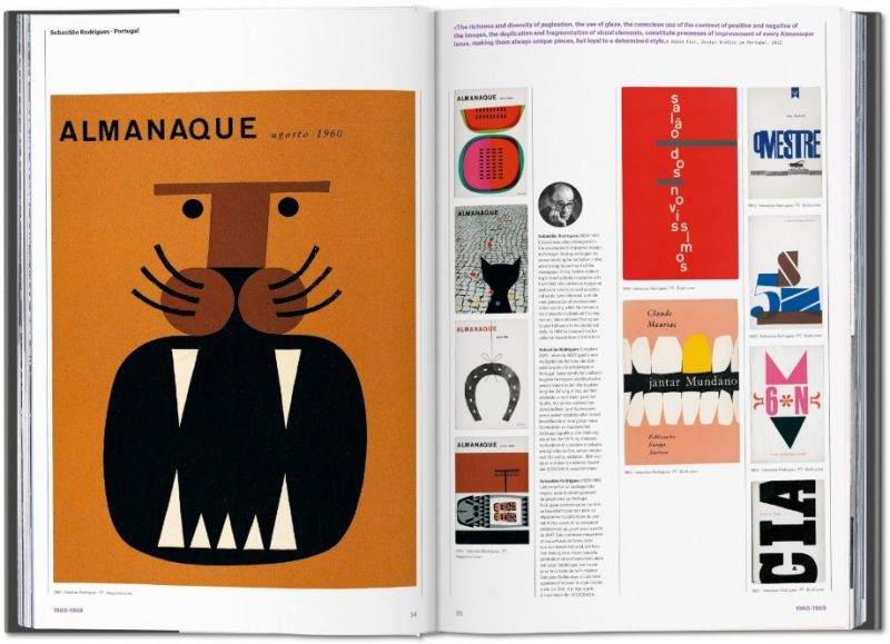 1.	Uma capa da Almanaque, de Sebastião Rodrigues, no livro da Taschen [DR]