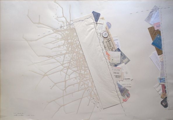 “NY – Metro Se” Desenho/colagem Papéis, aguada e agrafes (100 x 70 cm) 2006 “NY – Metro Se” Desenho/colagem Papéis, aguada e agrafes (100 x 70 cm) 2006