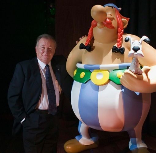 Albert Uderzo com Obélix e Ideiafix_Reuters