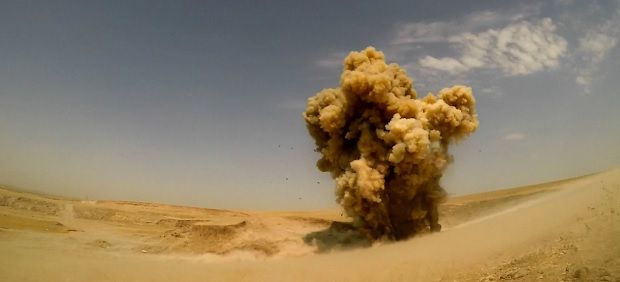 A equipa que comanda é responsável por desmantelar armadilhas num território arrasado pela ocupação Daesh DR A equipa que comanda é responsável por desmantelar armadilhas num território arrasado pela ocupação Daesh DR