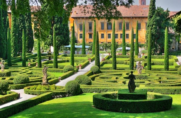 O Jardim Giusti, de Verona, foi seriamente afetado por uma tempestade em 2020, cortesia Europa Nostra