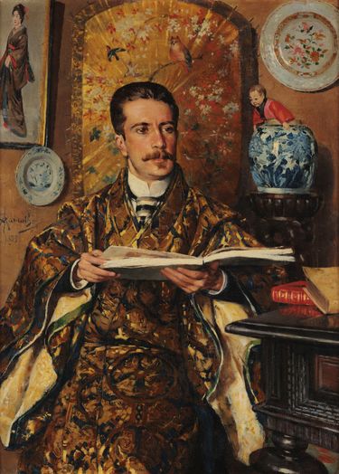 Retrato de Abel Botelho (1889) - António Ramalho Júnior (Museu Nacional de Arte Contemporânea - Museu do Chiado)