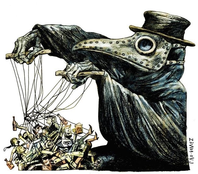 A Peste, de Cau Gomez, trabalho vencedor do Porto Cartoon 2021 DR A Peste, de Cau Gomez, trabalho vencedor do Porto Cartoon 2021 DR
