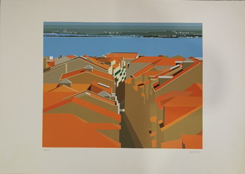 "Telhados de Lisboa" de Maluda (Serigrafia)