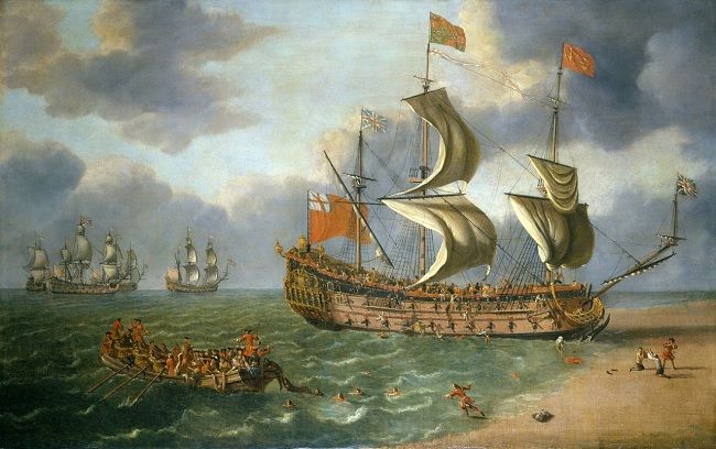 Um quadro do navio The Gloucester do artista Johan Danckerts_Royal Museums Greenwich/Reuters