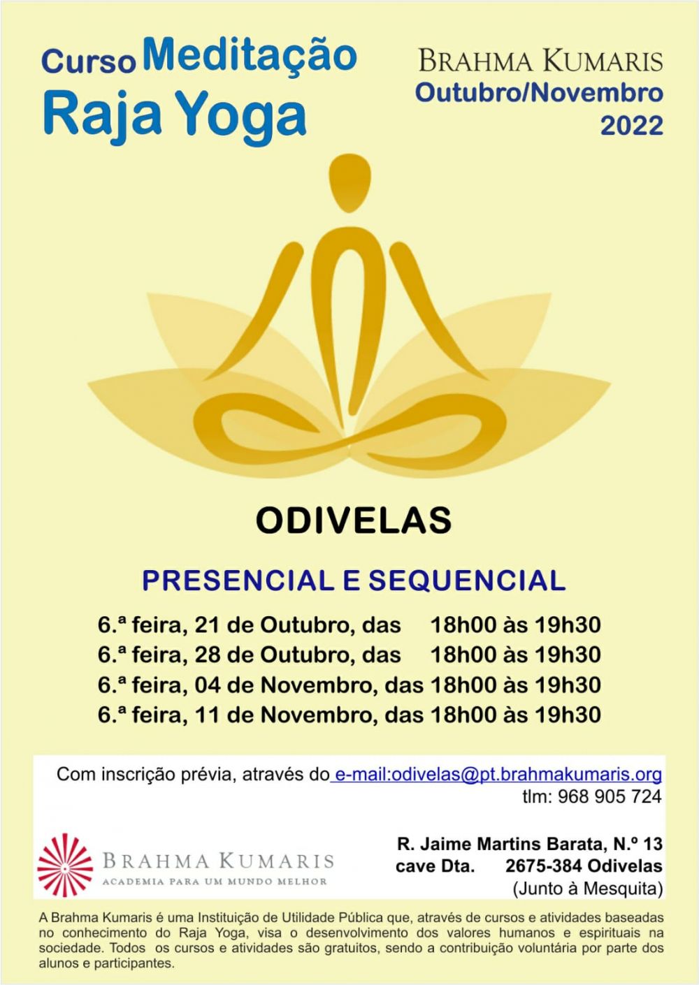 Curso de Meditação Raja Yoga Presencial | e-cultura