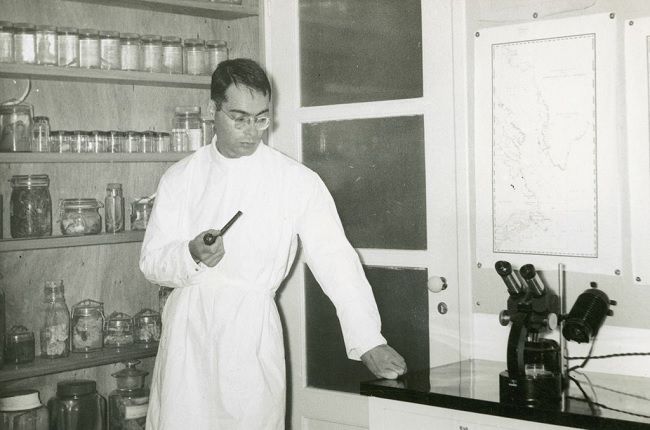 O oceanógrafo Mário Ruivo em 1956 DR