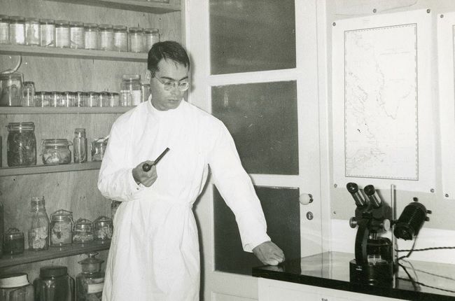 O oceanógrafo Mário Ruivo em 1956 DR O oceanógrafo Mário Ruivo em 1956 DR