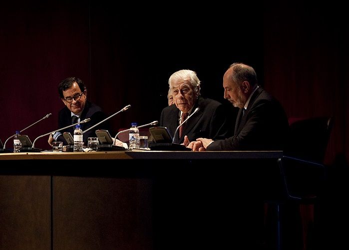 Gonçalo Ribeiro Telles, durante uma homenagem que lhe foi feita pela Fundação Calouste Gulbenkian e pelo Centro Nacional de Cultura, em 2011 [Foto © José Sena Goulão / LUSA]