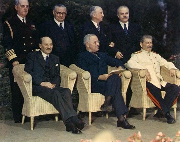 Attlee, Truman e Estaline em Potsdam
