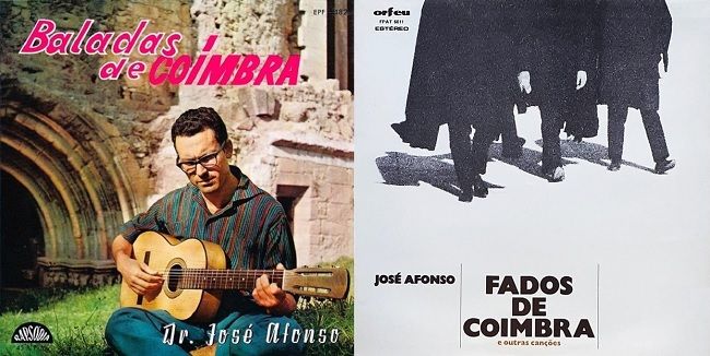 Capas originais do EP Baladas de Coimbra (1962) e do LP que agora se reedita, Fados de Coimbra e Outras Canções (1981)