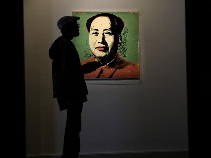 "Mao", de Andy Warhol, no Museu da Arte Proibida abre em Barcelona. Foto: Quique Garcia/EPA