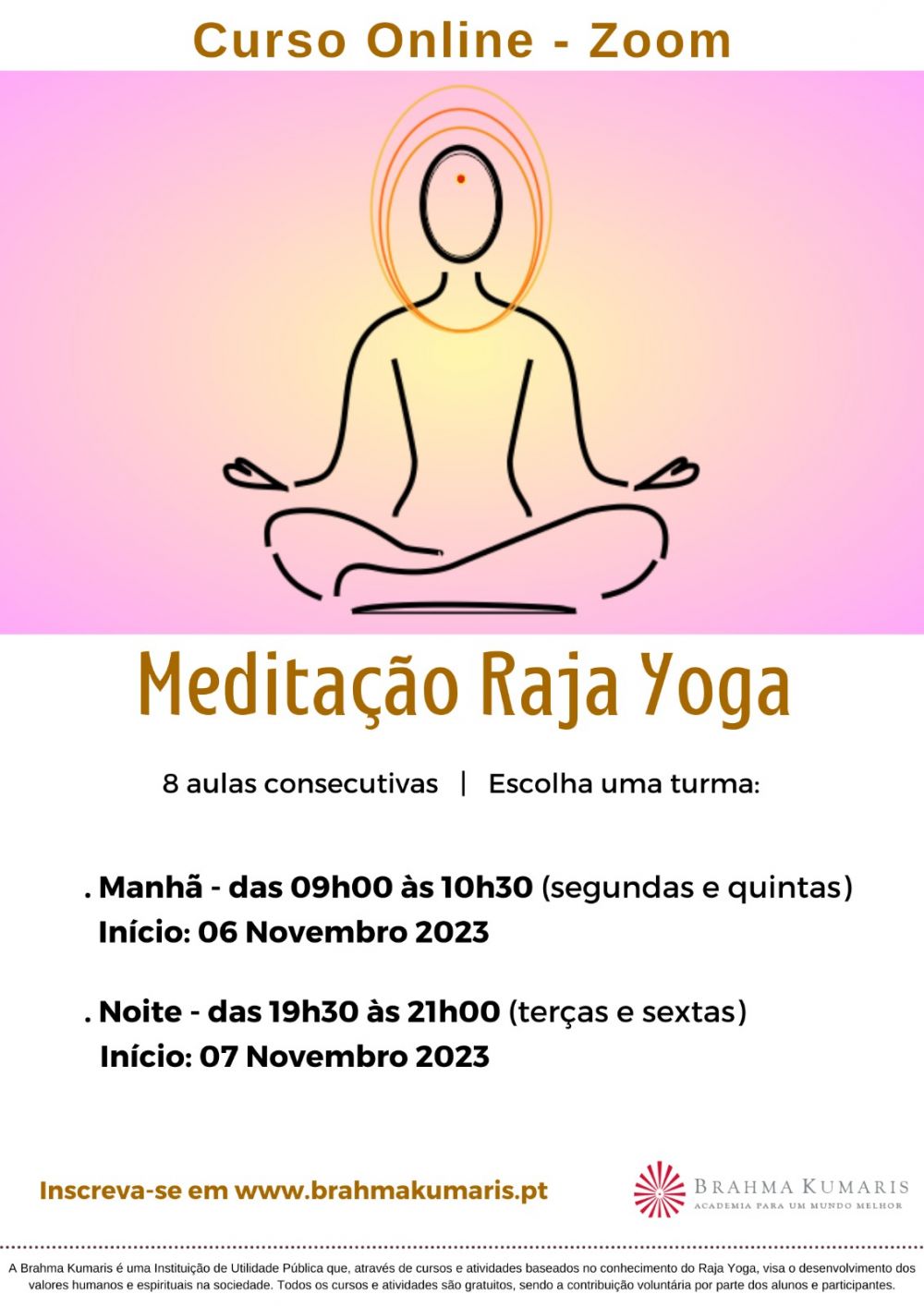Curso de Meditação Raja Yoga Online | e-cultura