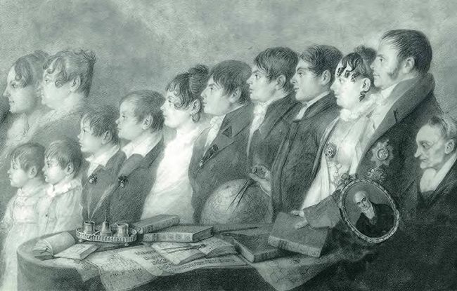 Detalhe de desenho de Domingos Sequeira mostrando o 2º Marquês de Borba e o 15º Conde de Redondo Detalhe de desenho de Domingos Sequeira mostrando o 2º Marquês de Borba e o 15º Conde de Redondo
